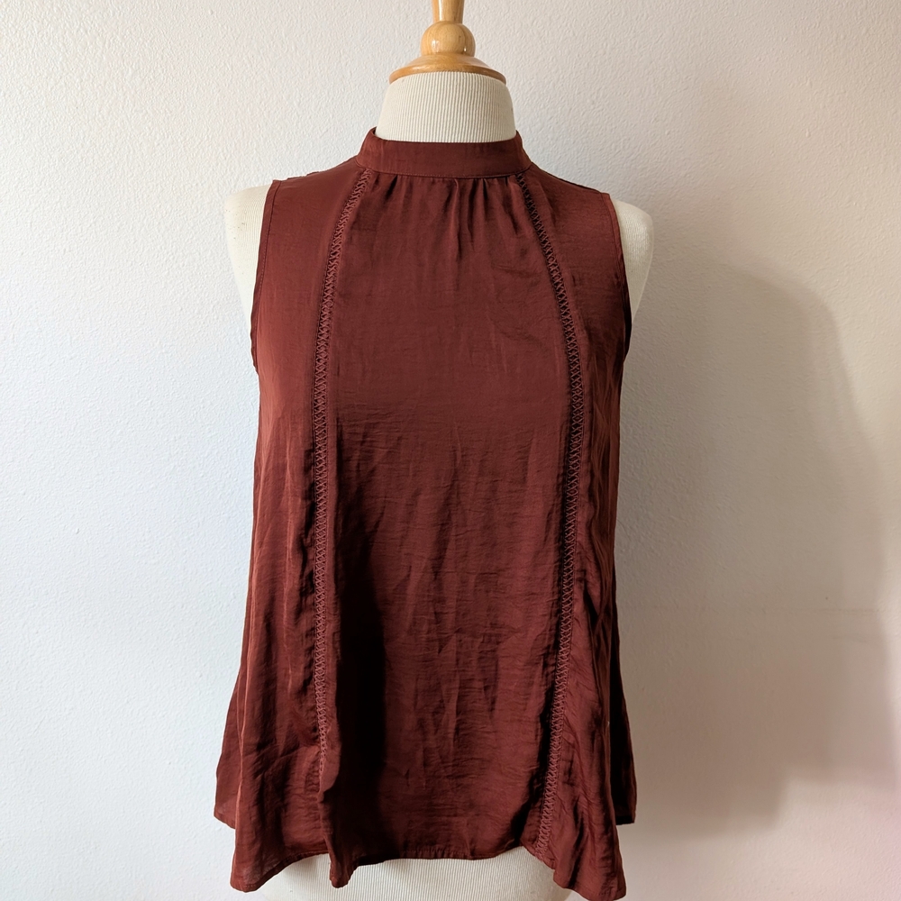 Mossimo Supply Co. Rich Brown Sleeveless Blouse